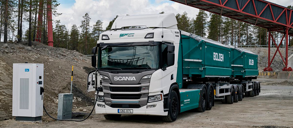 74-тонный электрогрузовик Scania